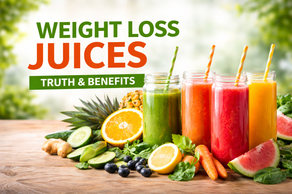 Weight loss juices made with fresh fruits and vegetables