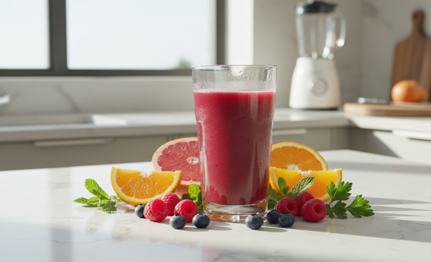 Fresh herbal drink inspired by Ikaria Lean Belly Juice