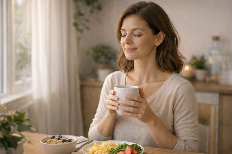 Anxiety relief breathing exercises supporting stress-related weight loss