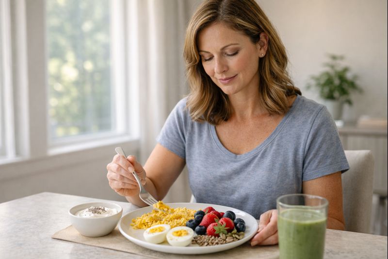 high protein low cal breakfast for women to control hunger