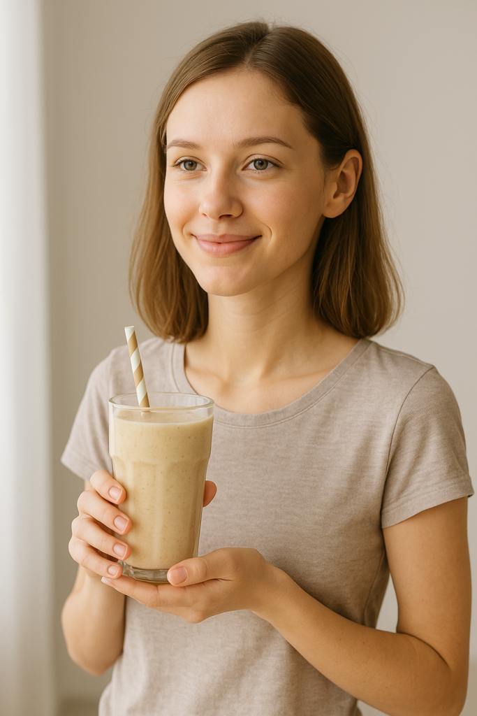Weight gain smoothie with fruits and protein