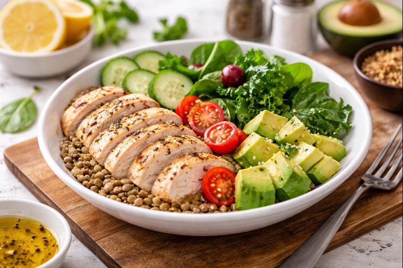 Healthy dinner recipes with protein and fibre for women