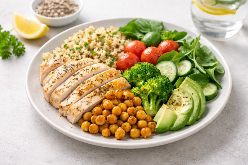 High fiber high protein meals for hunger control
