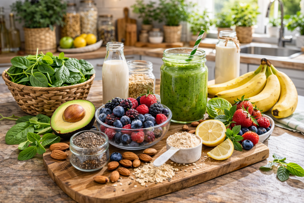 Best smoothies for belly fat made with berries and chia seeds